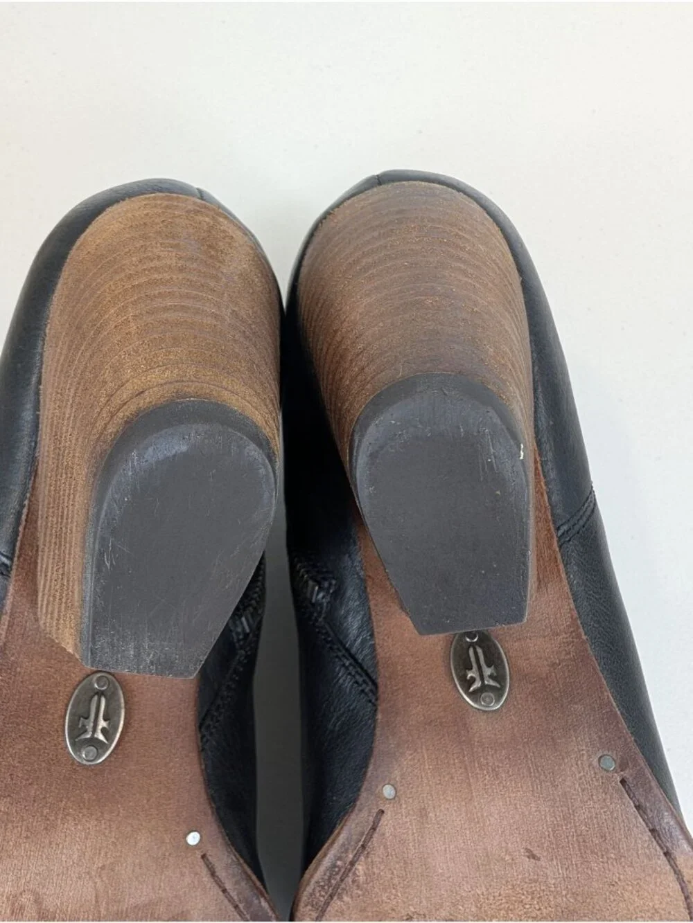 Frye reina black leather booties women's size 11M